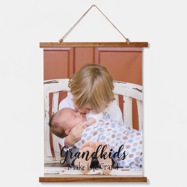Grandkids Make Life Grand Hanging Tapestry (Front)