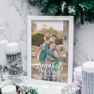 Grandkids Make Life Grand Holiday Postcard