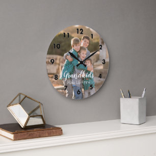 Grandkids Make Life Grand Large Clock