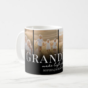 Grandkids Make Life Grand Multi Photo Grandparent Coffee Mug