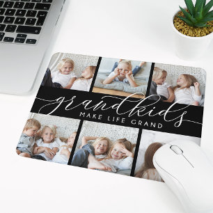 Grandkids Make Life Grand Photo Collage Mouse Mat