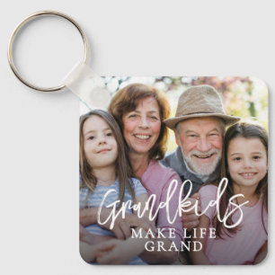 Grandkids Make Life Grand Photo Key Ring