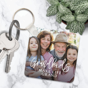 Grandkids Make Life Grand Photo Key Ring