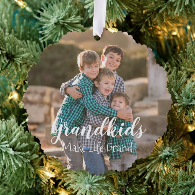 Grandkids Make Life Grand Tree Decoration Card (Insitu (Tree))