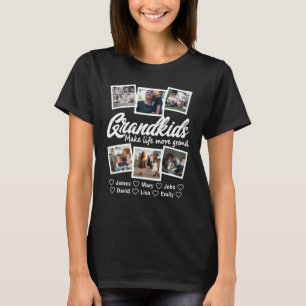 Grandkids make life more grand 6 Photo & Names T-Shirt