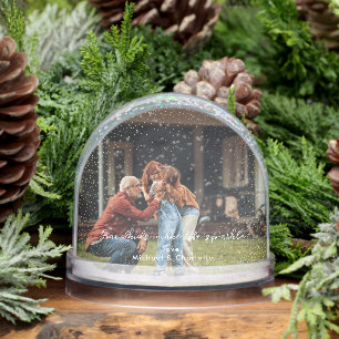 Grandkids Make Life Sparkle Custom Photo Snowglobe