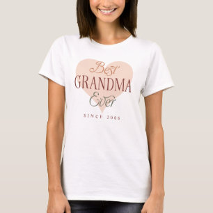 Grandkids Names Years Best Grandma Ever T-Shirt