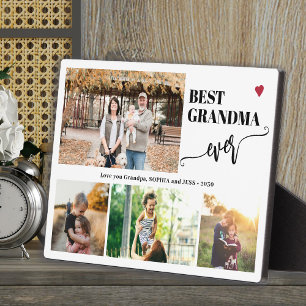 Grandkids photo collage best grandma ever  plaque