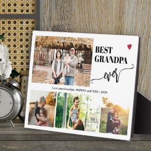 Grandkids photo collage best grandpa ever plaque