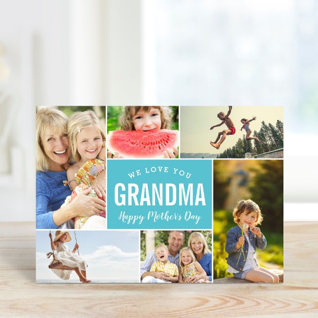 Grandkids Photo Collage Mother's Day Card (Creator Uploaded)