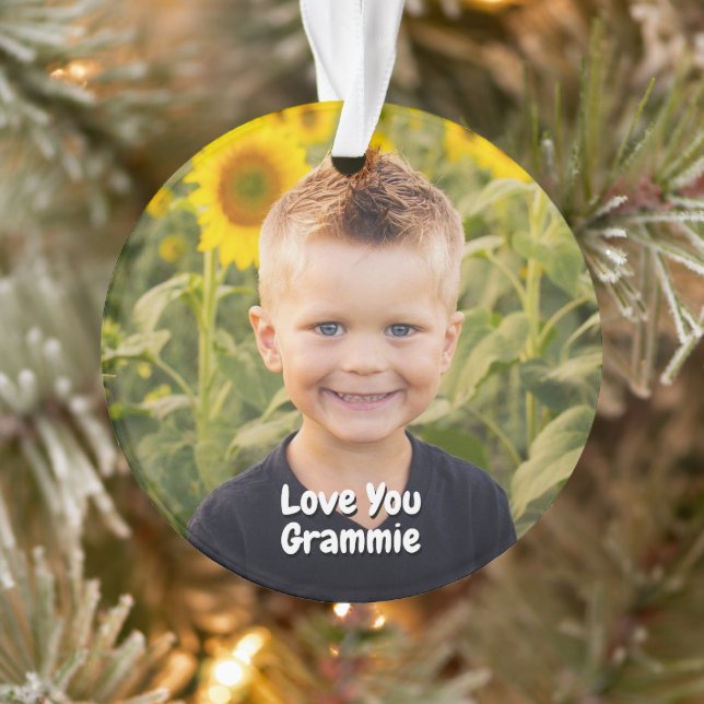 Grandkids Photo Ornament Keepsake For Grandparents (Tree)