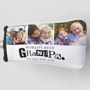 Grandkids Photos World's Best Grandpa Grandfather Golf Head Cover