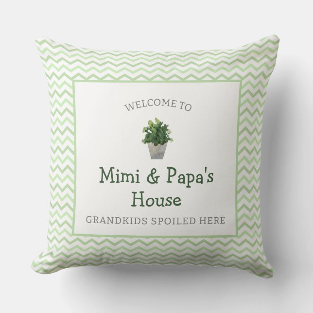 Grandkids Spoiled Here Custom Grandparents Cushion (Front)