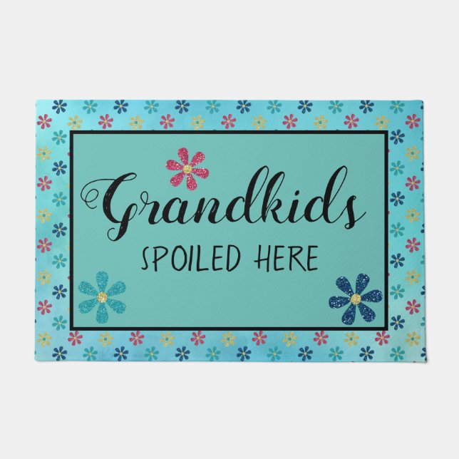 Grandkids Spoiled Here Doormat (Front)