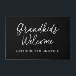 Grandkids Welcome Others Tolerated Funny Doormat<br><div class="desc">Gift the grandparents in your life this humourous doormat!</div>