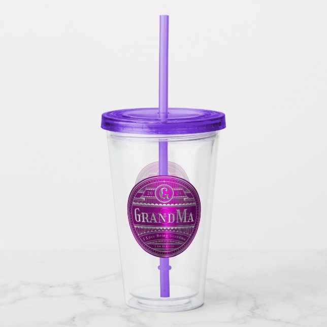 Grandma 2024  acrylic tumbler (Front)