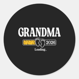 Grandma 2026 Loading Grandma Est. 2026, New Grandm Classic Round Sticker