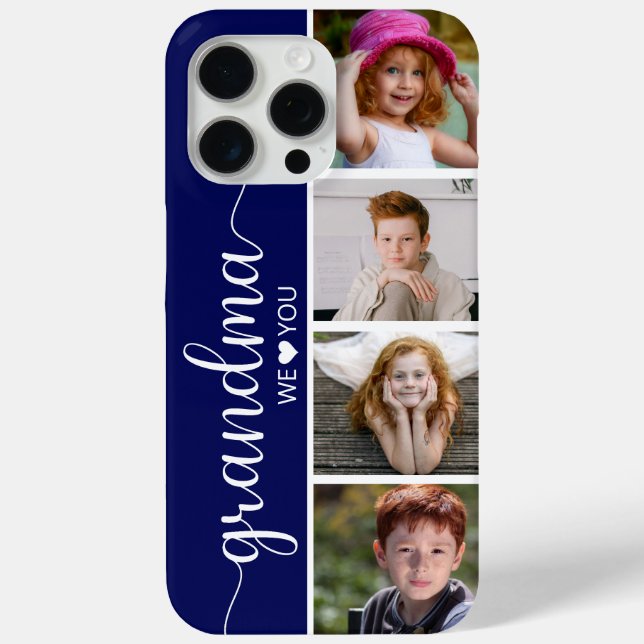Grandma 4 Photo Case-Mate iPhone Case (Back)