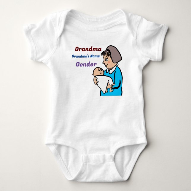 Grandma 5 baby bodysuit (Front)