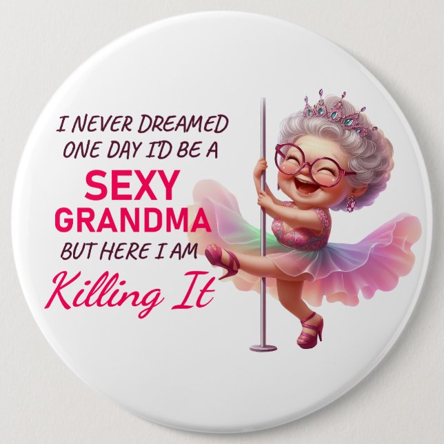 Grandma 6 Cm Round Badge (Front)