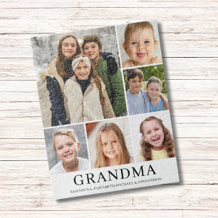 Grandma 6 Photo Gift Jigsaw Puzzle