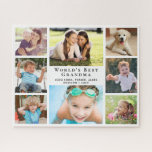 Grandma 8 Photo Collage Jigsaw Puzzle<br><div class="desc">This eight photo jigsaw puzzle will be a fun gift for the world's best grandma. Personalise with 8 pictures of grandkids, her children, other family members, pets, etc., personalise the expression "World's Best Grandma" and whether she is called "Grandma, " "Nana, " "Granny, " etc., and add her grandchildren's names....</div>