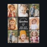 Grandma 8-Photo Collage Text Gift Personalised Fleece Blanket<br><div class="desc">The Grandma 8-Photo Personalised Custom Text Gift Fleece Blanket is a heartwarming and unique way to show Grandma your love. Featuring a collage of eight cherished family photos, this blanket is personalised with custom text to create a one-of-a-kind keepsake. Made from soft, cosy fleece, it provides both warmth and a...</div>