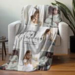 Grandma 8-Photo Custom Text Personalised Gift Fleece Blanket<br><div class="desc">Celebrate the cherished bond between grandchildren and their beloved grandmother with this personalised fleece blanket. This exquisite and heartwarming blanket showcases eight treasured photos framing the phrase, "Love You (Grandma/Granny/Nana/Other), " customisable with the grandchild or grandchildren's name/s. This blanket not only envelops your grandmother in warmth but also in a...</div>