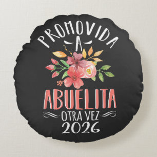Grandma Again In Spanish Round Cushion