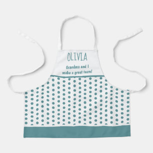 Grandma and Child Teal Baking Kitchen Craft Apron