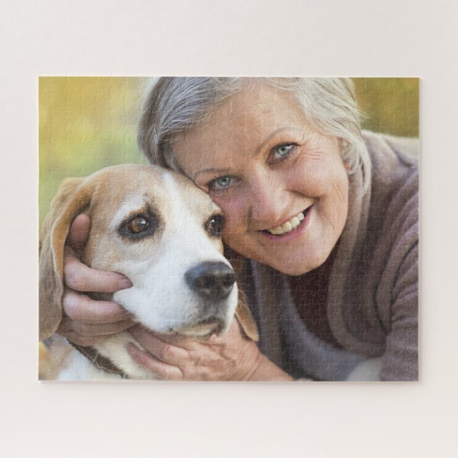 Grandma And Dog Jigsaw Puzzle (Horizontal)