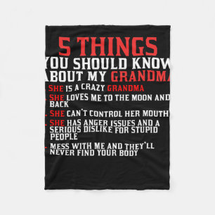 Grandma and Grandchildren Fleece Blanket