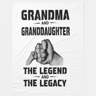 grandma and granddaughter legend and legacy fleece blanket