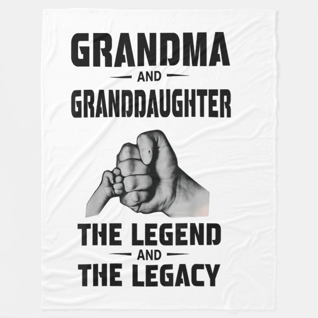 grandma and granddaughter  legend and  legacy fleece blanket (Front)