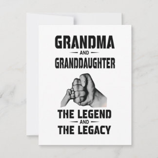 Grandma And Granddaughter Legend And Legacy Invitation