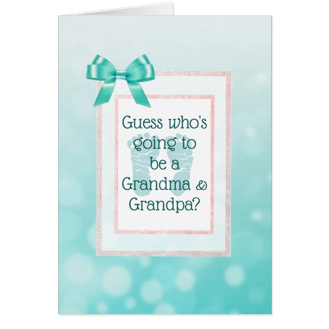 Grandma and Grandpa Announcement card (Front)