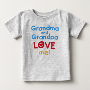 Grandma and Grandpa Love Me Baby T-Shirt