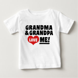 Grandma and Grandpa Love Me Baby T-Shirt