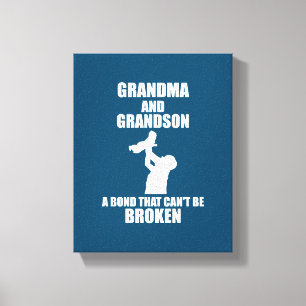 Grandma And Grandson A Bond That Cant Be Broken Canvas Print