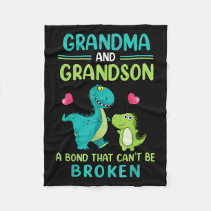 Grandma And Grandson A Bond That Can't Be Broken  Fleece Blanket