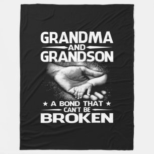 Grandma and Grandson A Bond That Can't Be Broken Fleece Blanket