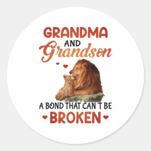 Grandma And Grandson A Bond That Can't Be Broken L Classic Round Sticker