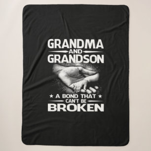 Grandma and Grandson A Bond That Can't Be Broken Sherpa Blanket