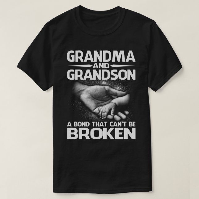 Grandma and Grandson A Bond That Can't Be Broken T T-Shirt (Design Front)