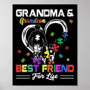 Grandma And Grandson Best Friend For Life Autism A Poster