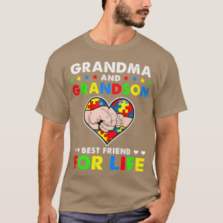 Grandma And Grandson Best Friend For Life Autism f T-Shirt