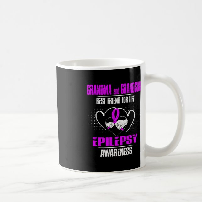 GRANDMA AND GRANDSON BEST FRIEND OF LIFE EPILEPSY  COFFEE MUG (Right)