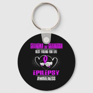 Grandma And Grandson Best Friend Of Life Epilepsy  Key Ring