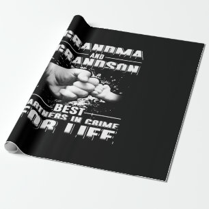 Grandma And Grandson Best Partners Crime For Life Wrapping Paper
