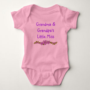 Grandma and Granpa's Liittle Miss Baby Creeper. Bodysuit